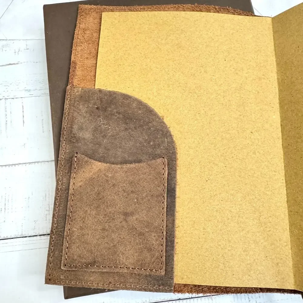 NIB Moonster Leather Journal Handmade Heart Cover 5x7